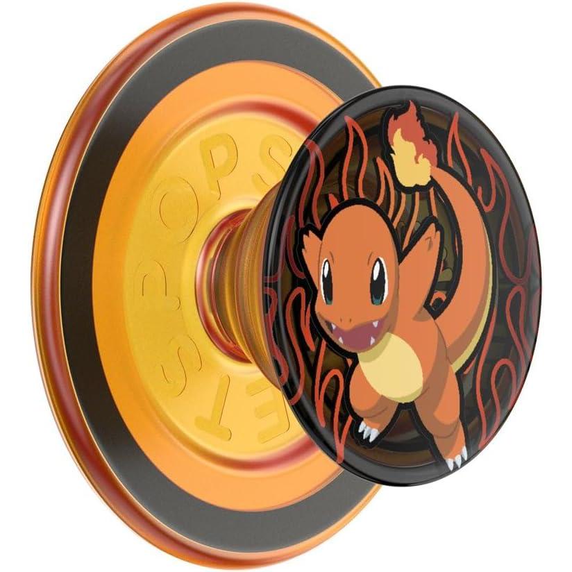 imagePopSockets Phone Grip for MagSafe with Kickstand Magnetic Stand Swappable Top Secure Hold for iPhone MagSafe Cases Phone ampamp Tablet Grip Cute PopSockets Pokemon Fairy  Enamel Sakura DreamsCharmander