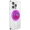 PopSockets Phone Grip for MagSafe with Kickstand, Magnetic Stand, Swappable Top, Secure Hold for iPhone MagSafe Cases, Phone & Tablet Grip – Aluminum Topo(Lava Lamp Pink)