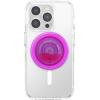 PopSockets Phone Grip for MagSafe with Kickstand, Magnetic Stand, Swappable Top, Secure Hold for iPhone MagSafe Cases, Phone & Tablet Grip – Aluminum Topo(Lava Lamp Pink)