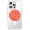 PopSockets Phone Grip for MagSafe with Kickstand, Magnetic Stand, Swappable Top, Secure Hold for iPhone MagSafe Cases, Phone & Tablet Grip – Aluminum Topo(Swirl Orange)