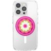PopSockets Phone Grip for MagSafe with Kickstand, Magnetic Stand, Swappable Top, Secure Hold for iPhone MagSafe Cases, Phone & Tablet Grip – Aluminum Topo(Kaleidoscope Pink)