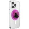 PopSockets Phone Grip for MagSafe with Kickstand, Magnetic Stand, Swappable Top, Secure Hold for iPhone MagSafe Cases, Phone & Tablet Grip – Tidepool Night Tide Glow in The Dark(Lava Lamp Pink)