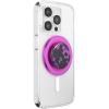 PopSockets Phone Grip for MagSafe with Kickstand, Magnetic Stand, Swappable Top, Secure Hold for iPhone MagSafe Cases, Phone & Tablet Grip – Tidepool Night Tide Glow in The Dark(Purple Prism)