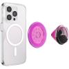 PopSockets Phone Grip for MagSafe with Kickstand, Magnetic Stand, Swappable Top, Secure Hold for iPhone MagSafe Cases, Phone & Tablet Grip – Tidepool Night Tide Glow in The Dark(Lava Lamp Pink)