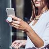 PopSockets Phone Grip for MagSafe with Kickstand, Magnetic Stand, Swappable Top, Secure Hold for iPhone MagSafe Cases, Phone & Tablet Grip, Cute PopSockets – Rainbow Glass(Color Burst)