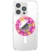 PopSockets Phone Grip for MagSafe with Kickstand, Magnetic Stand, Swappable Top, Secure Hold for iPhone MagSafe Cases, Phone & Tablet Grip, Cute PopSockets – Rainbow Glass(Pink Relief)