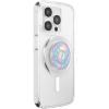 PopSockets Phone Grip for MagSafe with Kickstand, Magnetic Stand, Swappable Top, Secure Hold for iPhone MagSafe Cases, Phone & Tablet Grip, Cute PopSockets – Rainbow Glass(Marble Swirl)