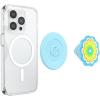 PopSockets Phone Grip for MagSafe with Kickstand, Magnetic Stand, Swappable Top, Secure Hold for iPhone MagSafe Cases, Phone & Tablet Grip, Cute PopSockets – Rainbow Glass(Kaleidoscope Blue)