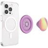 PopSockets Phone Grip for MagSafe with Kickstand, Magnetic Stand, Swappable Top, Secure Hold for iPhone MagSafe Cases, Phone & Tablet Grip, Cute PopSockets – Rainbow Glass(Aurange)