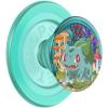 PopSockets Phone Grip for MagSafe with Kickstand, Magnetic Stand, Swappable Top, Secure Hold for iPhone MagSafe Cases, Phone & Tablet Grip, Cute PopSockets, Pokemon Fairy – Enamel Sakura Dreams(Bulbasaur Mint)