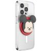 PopSockets Phone Grip for MagSafe with Kickstand, Magnetic Stand, Swappable Top, Secure Hold for iPhone MagSafe Cases, Phone & Tablet Grip, Disney – PopOut Latte Mickey(Red)