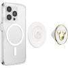 PopSockets Phone Grip for MagSafe with Kickstand, Magnetic Stand, Swappable Top, Secure Hold for iPhone MagSafe Cases, Phone & Tablet Grip, Disney – PopOut Latte Mickey(Enamel Mickey)