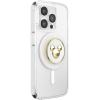 PopSockets Phone Grip for MagSafe with Kickstand, Magnetic Stand, Swappable Top, Secure Hold for iPhone MagSafe Cases, Phone & Tablet Grip, Disney – PopOut Latte Mickey(Enamel Mickey)