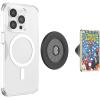 PopSockets Phone Grip for MagSafe with Kickstand, Magnetic Stand, Swappable Top, Secure Hold for iPhone MagSafe Cases, Phone & Tablet Grip, Marvel – Enamel Captain America Comic Book(Black Translucent)