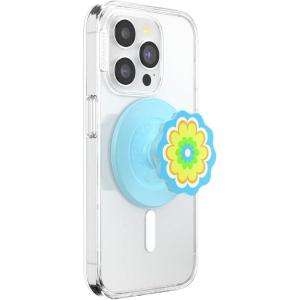PopSockets Phone Grip for MagSafe with Kickstand, Magnetic Stand, Swappable Top, Secure Hold for iPhone MagSafe Cases, Phone & Tablet Grip, Cute PopSockets – Rainbow Glass(Kaleidoscope Blue)