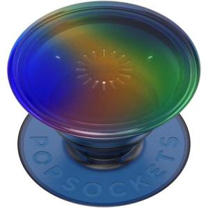 PopSockets Phone Grip for MagSafe with Kickstand, Magnetic Stand, Swappable Top, Secure Hold for iPhone MagSafe Cases, Phone & Tablet Grip, Cute PopSockets – Rainbow Glass(Night Aura)