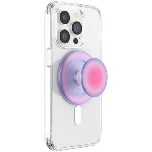 PopSockets Phone Grip for MagSafe with Kickstand, Magnetic Stand, Swappable Top, Secure Hold for iPhone MagSafe Cases, Phone & Tablet Grip, Cute PopSockets – Rainbow Glass(Aura)