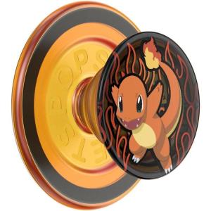 PopSockets Phone Grip for MagSafe with Kickstand, Magnetic Stand, Swappable Top, Secure Hold for iPhone MagSafe Cases, Phone & Tablet Grip, Cute PopSockets, Pokemon Fairy – Enamel Sakura Dreams(Charmander)