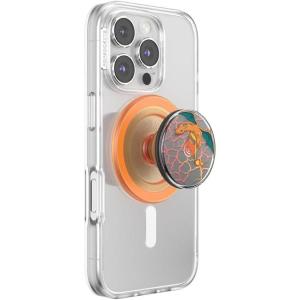 PopSockets Phone Grip for MagSafe with Kickstand, Magnetic Stand, Swappable Top, Secure Hold for iPhone MagSafe Cases, Phone & Tablet Grip, Cute PopSockets, Pokemon Fairy – Enamel Sakura Dreams(Charizard in Flight)