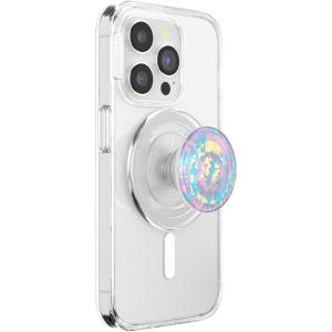 PopSockets Phone Grip for MagSafe with Kickstand, Magnetic Stand, Swappable Top, Secure Hold for iPhone MagSafe Cases, Phone & Tablet Grip, Cute PopSockets – Rainbow Glass(Marble Swirl)