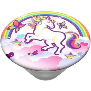 PopSockets Phone Grip for MagSafe with Kickstand, Magnetic Stand, Swappable Top, Secure Hold for iPhone MagSafe Cases, Phone & Tablet Grip, Cute PopSockets – Rainbow Glass(Over the Rainbow)