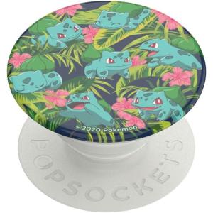 PopSockets Phone Grip for MagSafe with Kickstand, Magnetic Stand, Swappable Top, Secure Hold for iPhone MagSafe Cases, Phone & Tablet Grip, Cute PopSockets, Pokemon Fairy – Enamel Sakura Dreams(Bulbsaur Pattern)