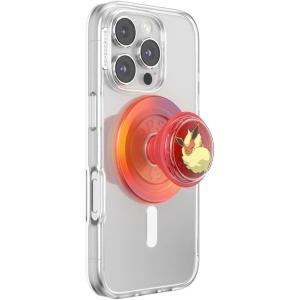 PopSockets Phone Grip for MagSafe with Kickstand, Magnetic Stand, Swappable Top, Secure Hold for iPhone MagSafe Cases, Phone & Tablet Grip, Cute PopSockets, Pokemon Fairy – Enamel Sakura Dreams(Tidepool Sleepy Flareon)