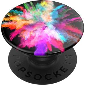 PopSockets Phone Grip for MagSafe with Kickstand, Magnetic Stand, Swappable Top, Secure Hold for iPhone MagSafe Cases, Phone & Tablet Grip, Cute PopSockets – Rainbow Glass(Color Burst)