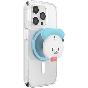 PopSockets Phone Grip for MagSafe with Kickstand, Magnetic Stand, Swappable Top, Secure Hold for iPhone MagSafe Cases, Phone & Tablet Grip, Disney – PopOut Latte Mickey(Kawaii Donald)