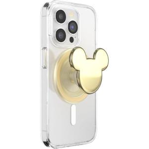 PopSockets Phone Grip for MagSafe with Kickstand, Magnetic Stand, Swappable Top, Secure Hold for iPhone MagSafe Cases, Phone & Tablet Grip, Disney – PopOut Latte Mickey(Gold Mickey)