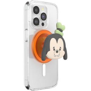 PopSockets Phone Grip for MagSafe with Kickstand, Magnetic Stand, Swappable Top, Secure Hold for iPhone MagSafe Cases, Phone & Tablet Grip, Disney – PopOut Latte Mickey(Kawaii Goofy)
