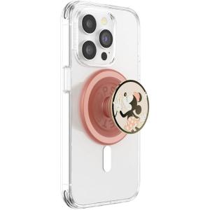 PopSockets Phone Grip for MagSafe with Kickstand, Magnetic Stand, Swappable Top, Secure Hold for iPhone MagSafe Cases, Phone & Tablet Grip, Disney – PopOut Latte Mickey(Minnie Sniff)