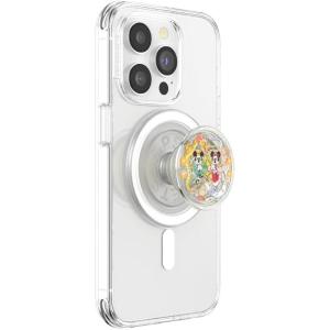 PopSockets Phone Grip for MagSafe with Kickstand, Magnetic Stand, Swappable Top, Secure Hold for iPhone MagSafe Cases, Phone & Tablet Grip, Disney – PopOut Latte Mickey(Mickey + Minnie)