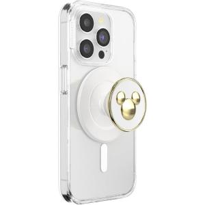 PopSockets Phone Grip for MagSafe with Kickstand, Magnetic Stand, Swappable Top, Secure Hold for iPhone MagSafe Cases, Phone & Tablet Grip, Disney – PopOut Latte Mickey(Enamel Mickey)