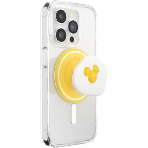 PopSockets Phone Grip for MagSafe with Kickstand, Magnetic Stand, Swappable Top, Secure Hold for iPhone MagSafe Cases, Phone & Tablet Grip, Disney – PopOut Latte Mickey(Sunny Side Up)
