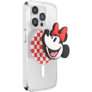 PopSockets Phone Grip for MagSafe with Kickstand, Magnetic Stand, Swappable Top, Secure Hold for iPhone MagSafe Cases, Phone & Tablet Grip, Disney – PopOut Latte Mickey(Classic Minnie)