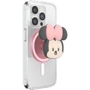 PopSockets Phone Grip for MagSafe with Kickstand, Magnetic Stand, Swappable Top, Secure Hold for iPhone MagSafe Cases, Phone & Tablet Grip, Disney – PopOut Latte Mickey(Kawaii Minnie)
