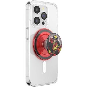 PopSockets Phone Grip for MagSafe with Kickstand, Magnetic Stand, Swappable Top, Secure Hold for iPhone MagSafe Cases, Phone & Tablet Grip, Marvel – Enamel Captain America Comic Book(DP & Wolv)