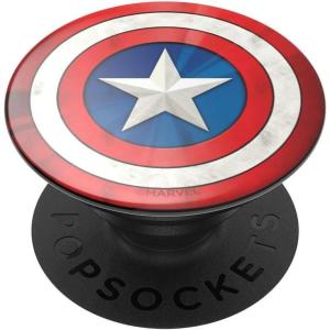 PopSockets Phone Grip for MagSafe with Kickstand, Magnetic Stand, Swappable Top, Secure Hold for iPhone MagSafe Cases, Phone & Tablet Grip, Marvel – Enamel Captain America Comic Book(Icon)