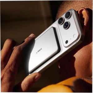 LISEN Ultra Slim MagSafe Battery Pack,5000mAh Qi2 15W Wireless Card Slim MagSafe Portable Charger,Slim Magnetic Portable Charger,Magnetic Power Bank for iPhone 17 Pro Max Plus Air 16 15 14 13 12(Ice Gray)