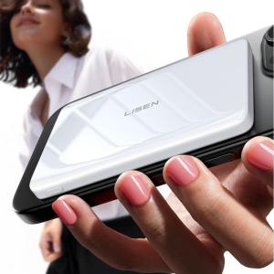 LISEN Ultra Slim MagSafe Battery Pack,5000mAh Qi2 15W Wireless Card Slim MagSafe Portable Charger,Slim Magnetic Portable Charger,Magnetic Power Bank for iPhone 17 Pro Max Plus Air 16 15 14 13 12(White)