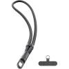 takyu Phone Lanyard, Phone Wrist Strap Chain, Wristlet Keychain Charms Strap for Case Keys Women Men Compatible with iPhone(Black-gray)