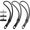 takyu Phone Wrist Strap, Phone Charm Strap, Wristlet Keychain Charms Tether for Case Keys Women Men Compatible with iPhone(Black  Dark Gray  Black-gray)