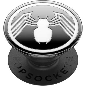 PopSockets Phone Grip for MagSafe with Kickstand, Magnetic Stand, Swappable Top, Secure Hold for iPhone MagSafe Cases, Phone & Tablet Grip, Spiderman – Enamel Miles Morales Suit(Enamel Spider)