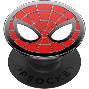 PopSockets Phone Grip for MagSafe with Kickstand, Magnetic Stand, Swappable Top, Secure Hold for iPhone MagSafe Cases, Phone & Tablet Grip, Spiderman – Enamel Miles Morales Suit(Enamel Spiderman)