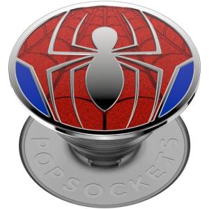 PopSockets Phone Grip for MagSafe with Kickstand, Magnetic Stand, Swappable Top, Secure Hold for iPhone MagSafe Cases, Phone & Tablet Grip, Spiderman – Enamel Miles Morales Suit(Peter Parker)