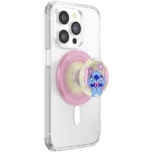 PopSockets Phone Grip for MagSafe with Kickstand, Magnetic Stand, Swappable Top, Secure Hold for iPhone MagSafe Cases, Phone & Tablet Grip, Disney – PopOut Dreamy Stitch(Disney Classics – Stitch Snacks)