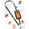 takyu Crossbody Phone Strap with Wallet (Black) and 3 Pack Metal Phone Tether Tab (Black)