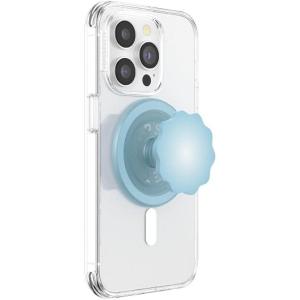 PopSockets Phone Grip for MagSafe with Kickstand, Magnetic Stand, Swappable Top, Secure Hold for iPhone MagSafe Cases, Phone & Tablet Grip – Molded Flower Blue Sigh