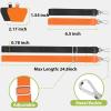 takyu Phone Lanyard, 2 Pack Adjustable Anti-Drop Neck/Wrist Strap with 2 PcsTether Patches, Secure Hands-Free Compatible for iPhone Samsung Perfect for Nurses, Teachers, Travel, Hiking Black+Purple(Black + Orange)